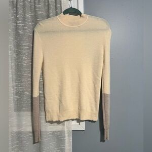 Theory Women's 100%merino wool Ivory Cowl Neck Sweater